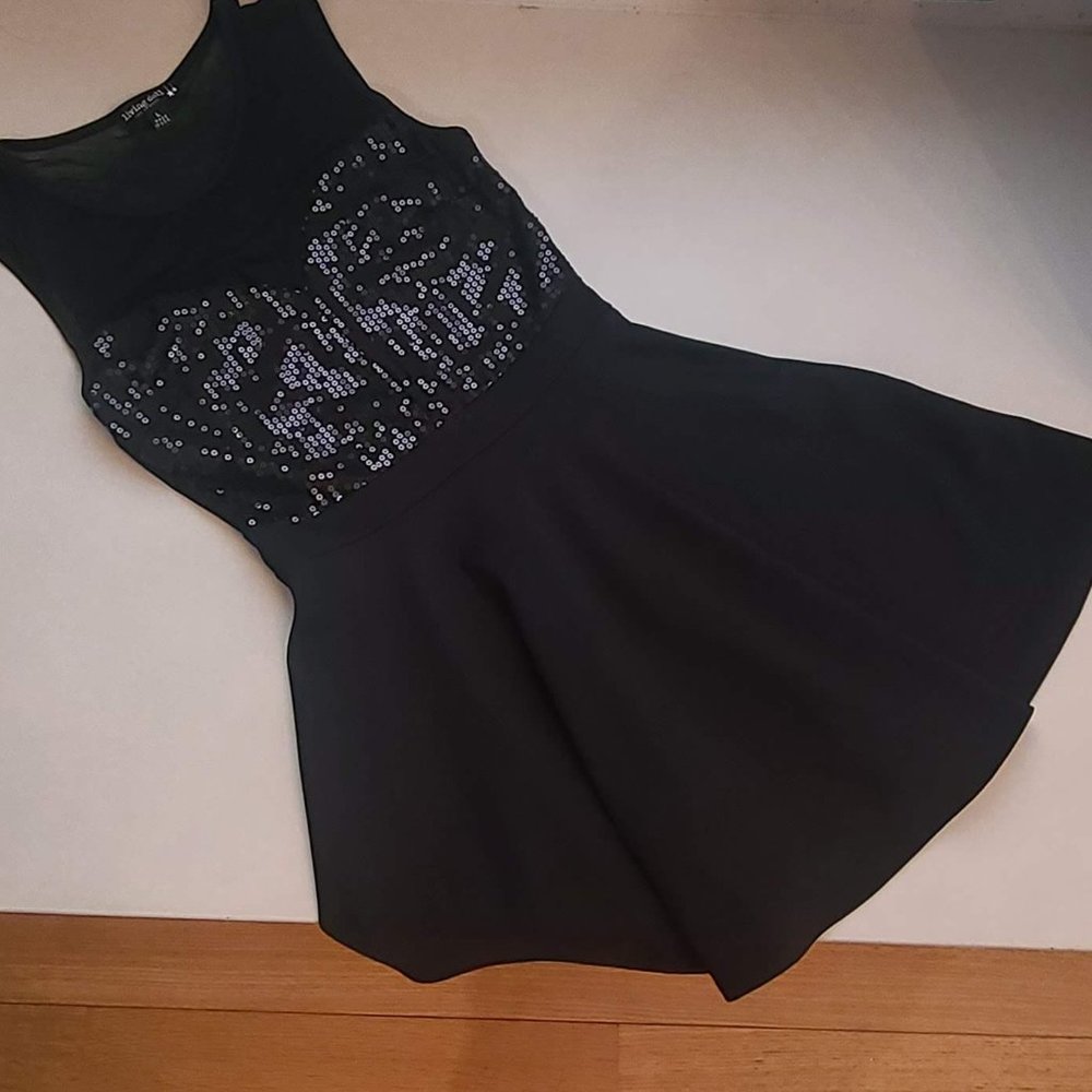 Black Sequin Living Doll Los Angeles Dress
